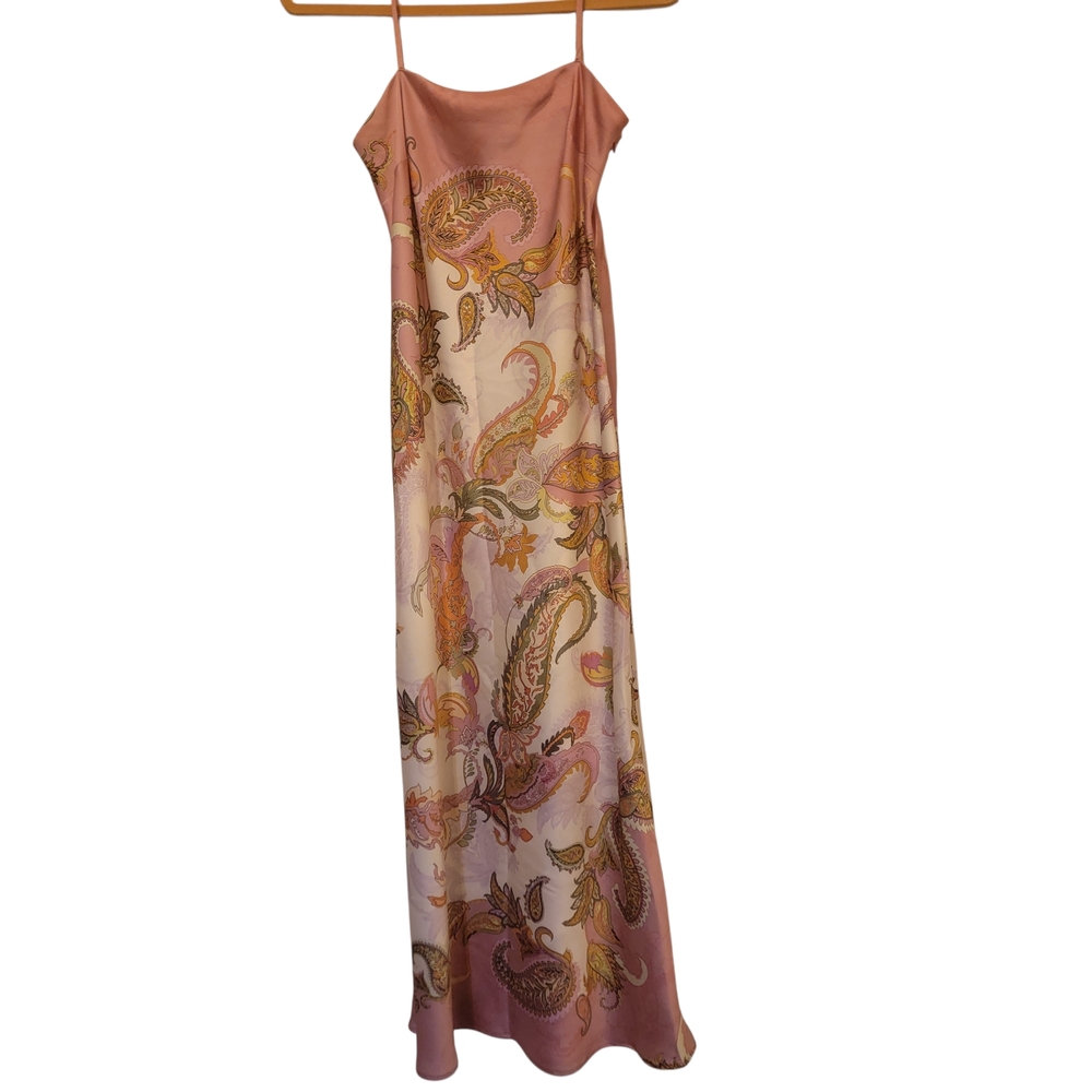 Gianni Bini Pink and Orange Paisley Maxi Dress - Picture 4 of 7